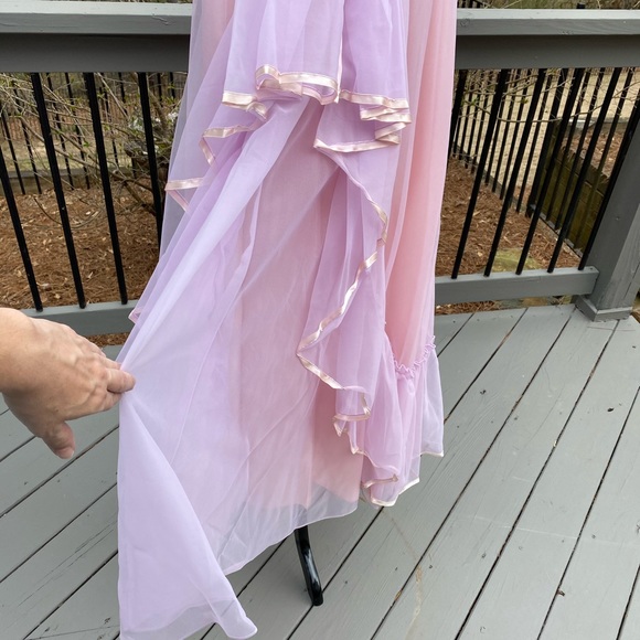 Vintage 70s 80s Cottagecore Ruffle Union Label Gown - Picture 10 of 16